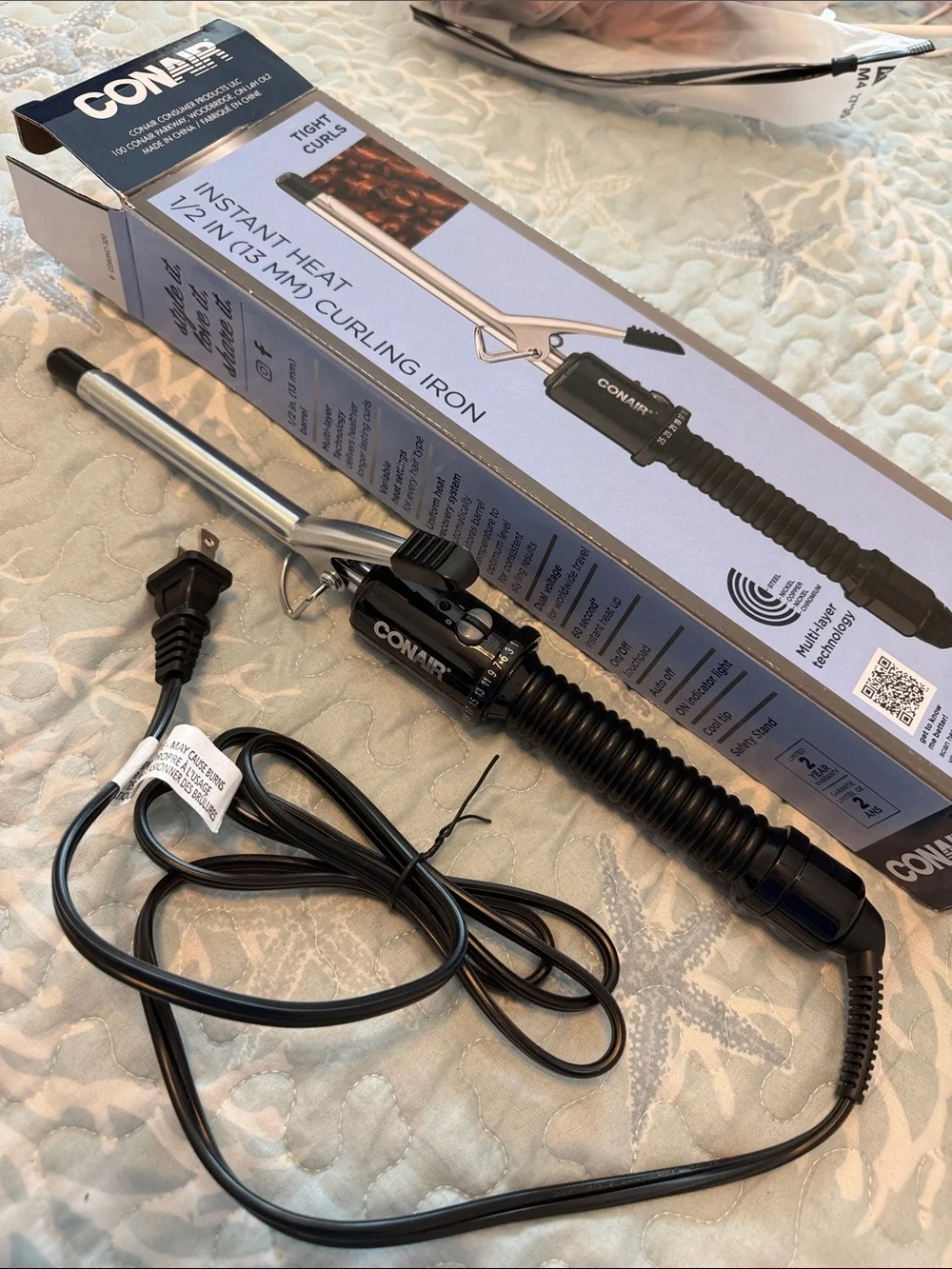 Conair Instant Heat 1/2 in Curling Iron - Black